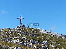首腦會議的跨,cima della 生理鹽水,山