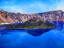 山,自然,湖