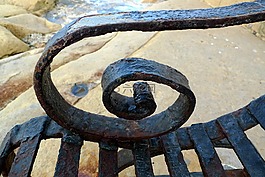 扶手,風(fēng)化,特寫