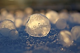 eiskristalle,肥皂泡沫,全球霜