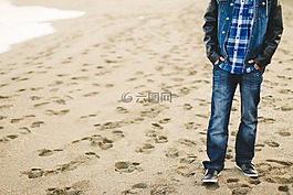 時(shí)尚,男子,海灘