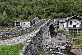 橋,山,石頭