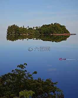 海,島,天空