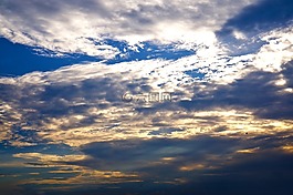 云計(jì)算,日落,天空