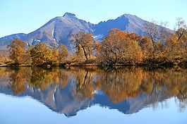 秋季,湖,山