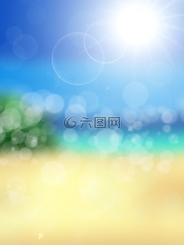 海灘,夏季,太陽