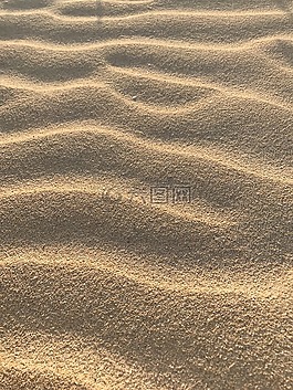 沙,海灘,波紋
