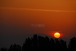 太陽,日落,自然