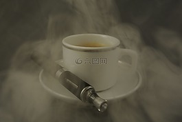 咖啡,蒸汽,電子香煙