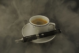 咖啡,蒸汽,電子香煙