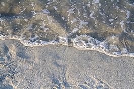 沙,沖浪,波