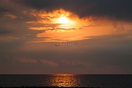 黑色,海洋,景觀
