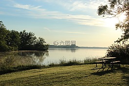 省公園,presquille,湖