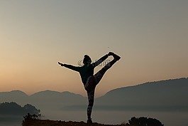 瑜伽,旅行,自然