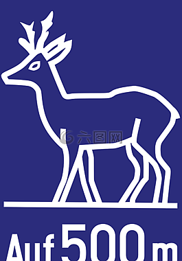 高速公路,道路標志,鹿過境