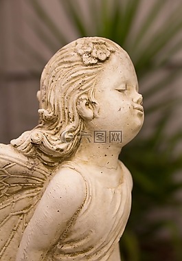 仙女,雕像,陶瓷