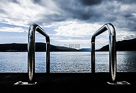黑山,海,天空