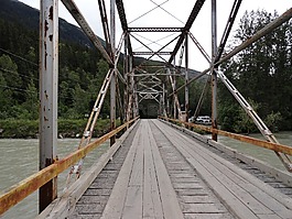 橋,木材,木