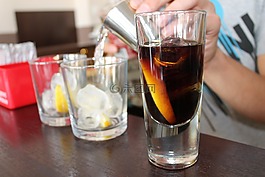 喝,雞尾酒,玻璃