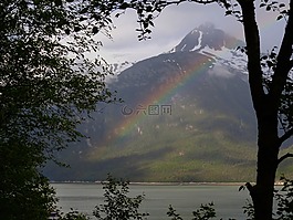 彩虹,山,阿拉斯加州