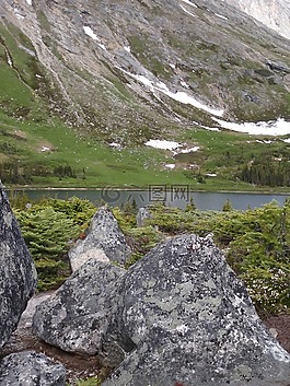 山,湖,天然水