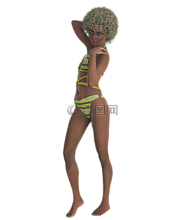 女孩,3d,给予