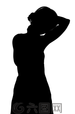 剪影,女子,女孩