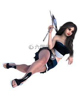 女孩,3d,给予