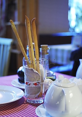 面包,表,茶