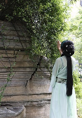 模特,古裝,苗條
