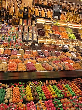 香格里拉的boqueria,巴塞羅那,市場(chǎng)