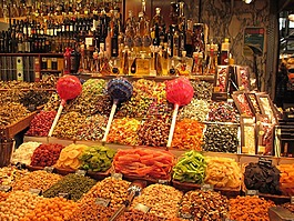 香格里拉的boqueria,巴塞羅那,市場(chǎng)