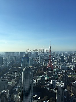 东京,塔,天空