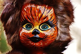 娃娃,猫,画