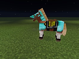 minecraft,像素藝術(shù),馬