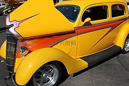 車展,黃色,古董車
