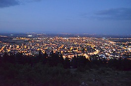 夜,城市,景觀