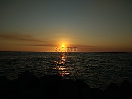 海,太陽,天空