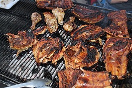 bar-b-que,雞,食品