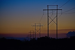 電力,天空,電線