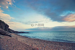 海灘,俄羅斯,景觀