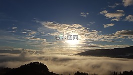 日落,太陽(yáng),霧