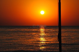 日出,海,端口