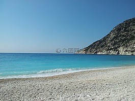 海灘,綠松石,海