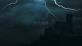 城堡,云,風(fēng)暴