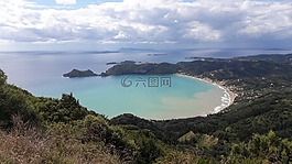 科孚島,希臘,在