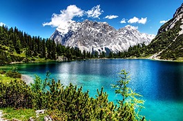 seebensee,zugspitze,高山
