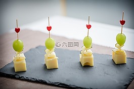 手指食品,奶酪,葡萄