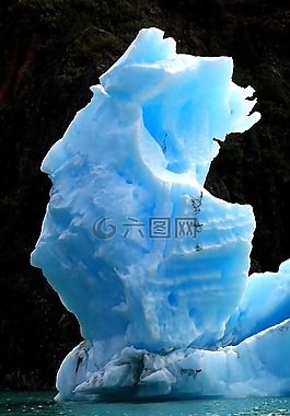 冰山一角,藍(lán)色,峽灣