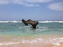冲绳,海,心脏摇滚